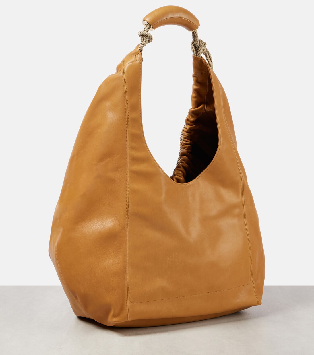 Paula's Squeeze XL leather tote bag in brown Loewe Mytheresa