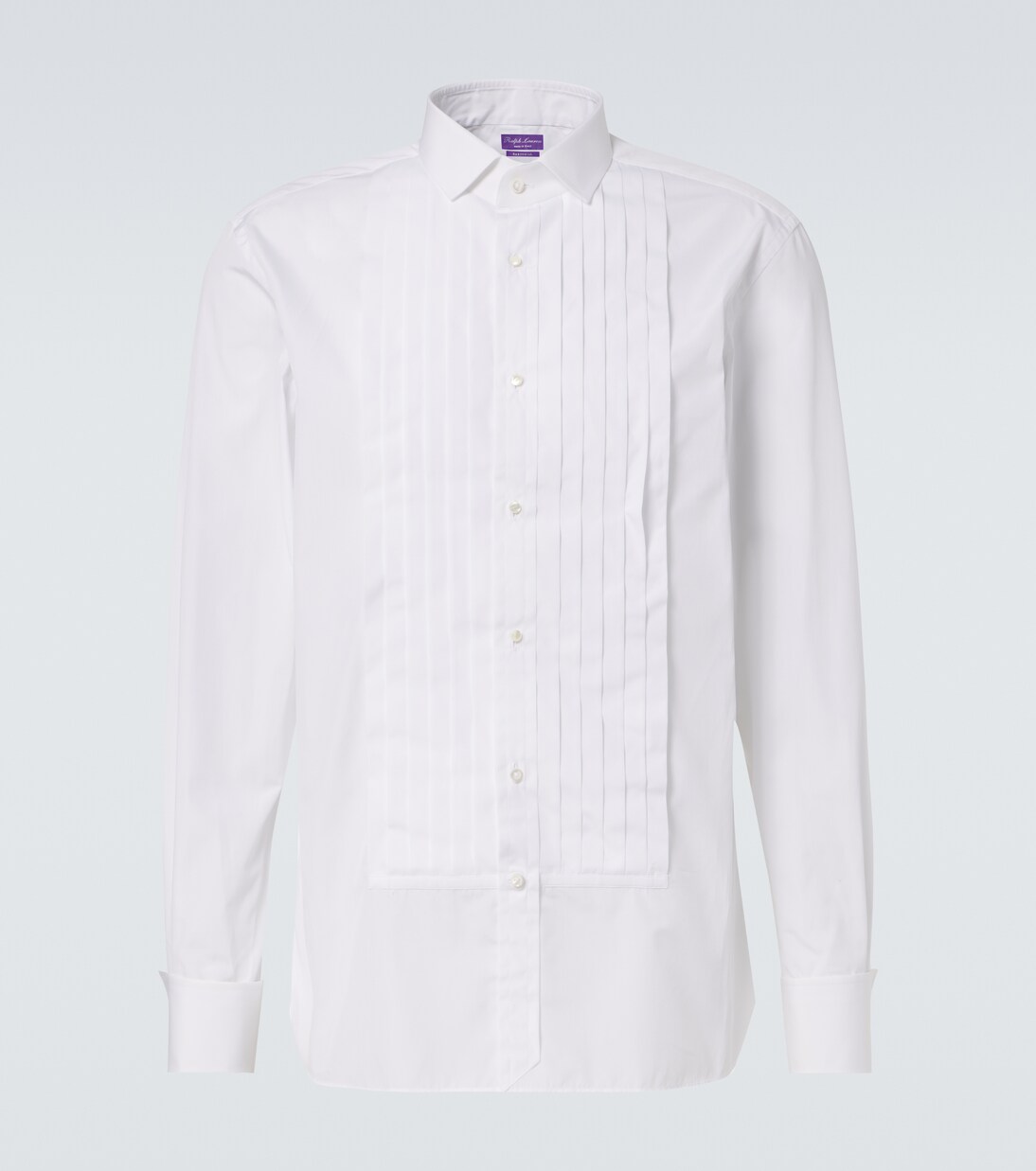 Cotton poplin shirt in white Ralph Lauren Purple Label Mytheresa