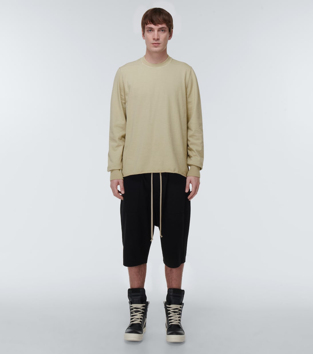 Sweatshirt aus Baumwoll-Jersey in Beige - DRKSHDW By Rick Owens 