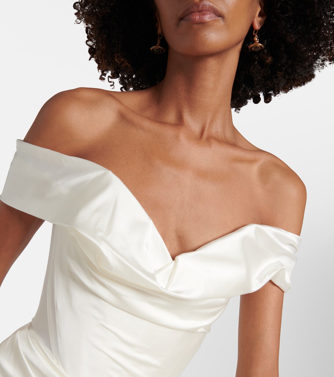 Bridal Robe Nova Cora aus Crêpe-Satin in Weiß - Vivienne Westwood 