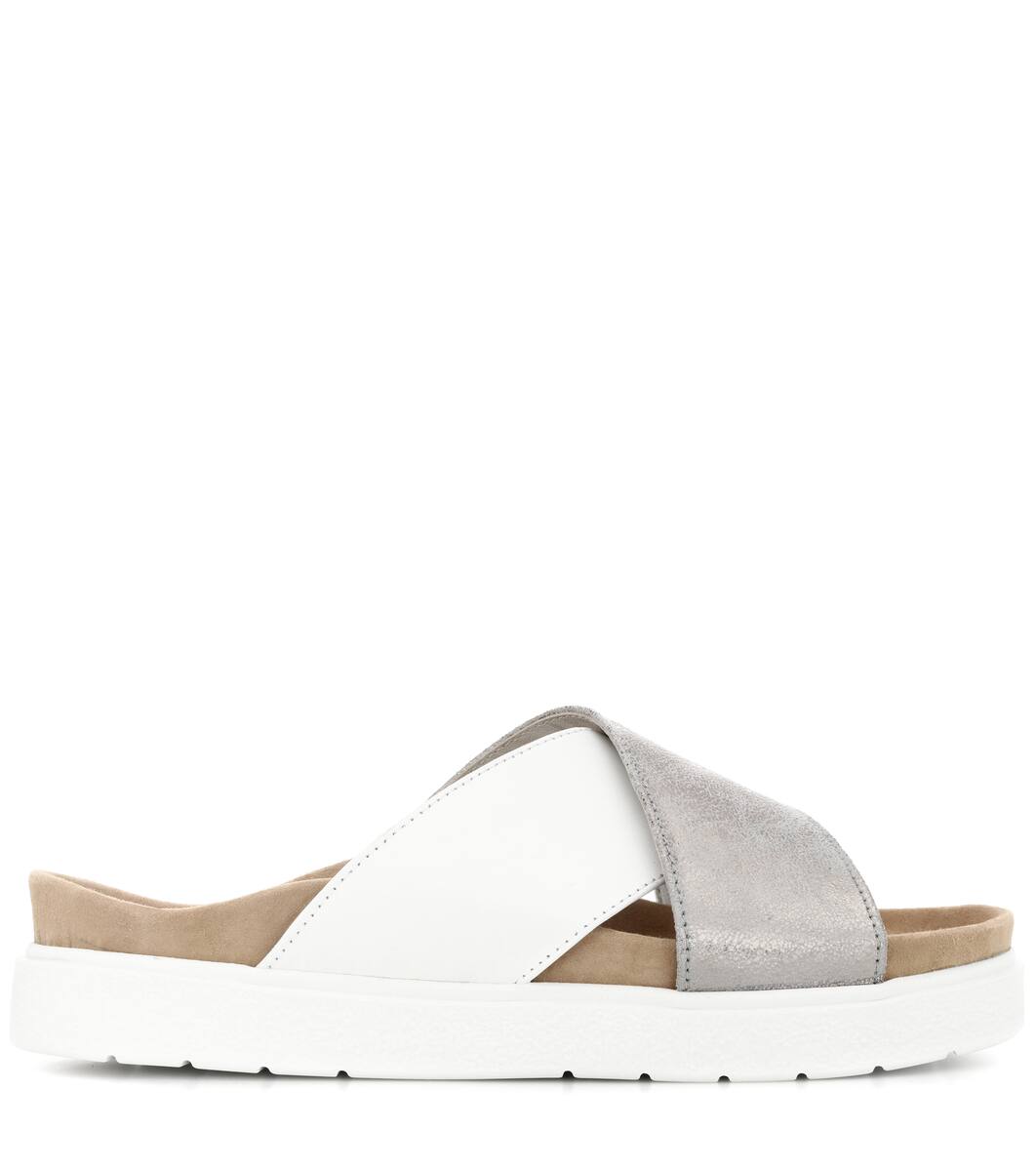 De Descubierto Talón Cruzadas Con Piel Y Sandalias CtQBhdsxr