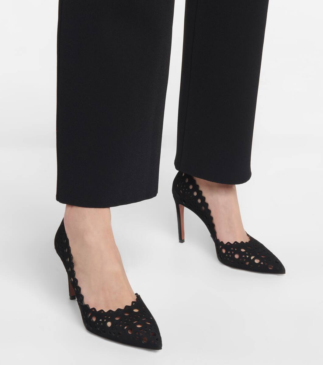 Laser Cut Suede Pumps Alaia Mytheresa