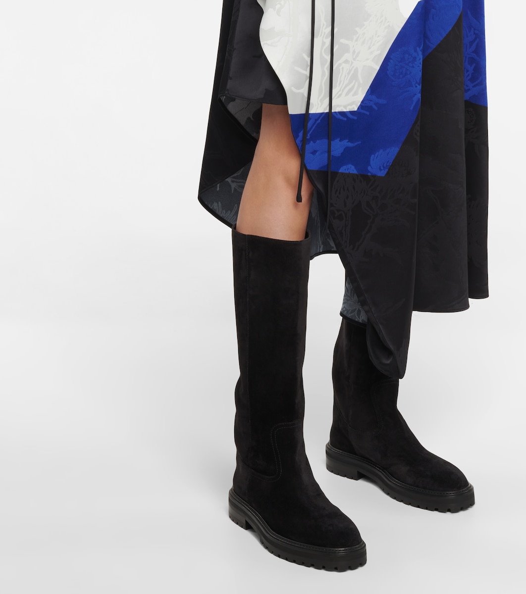 jimmy choo suede knee high boots