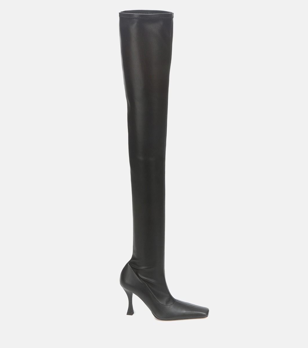 Faux Leather Over-The-Knee Boots 