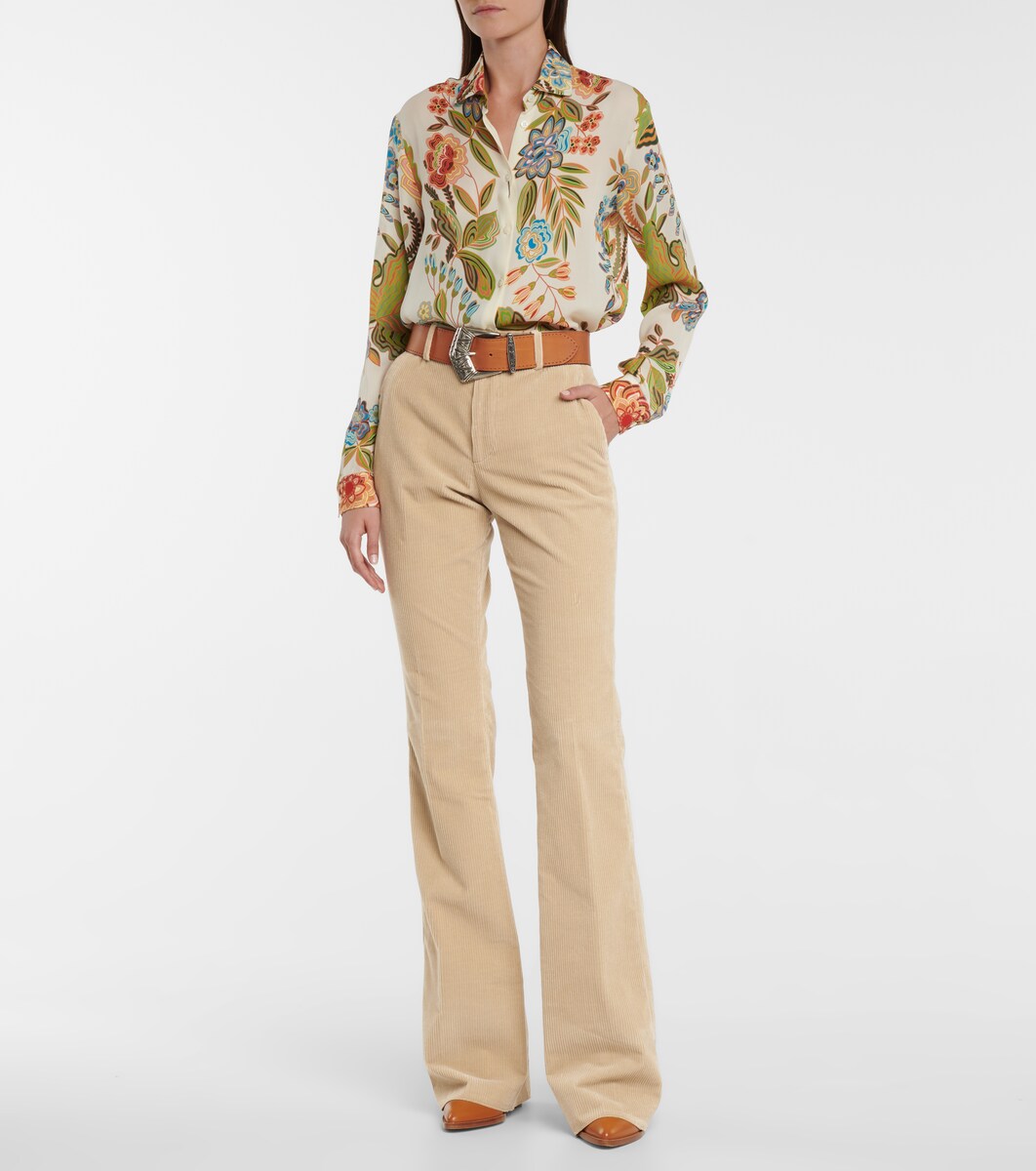 Etro - High-rise corduroy pants | Mytheresa
