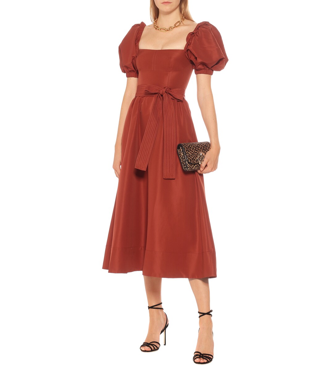 Self-Portrait - Taffeta midi dress 