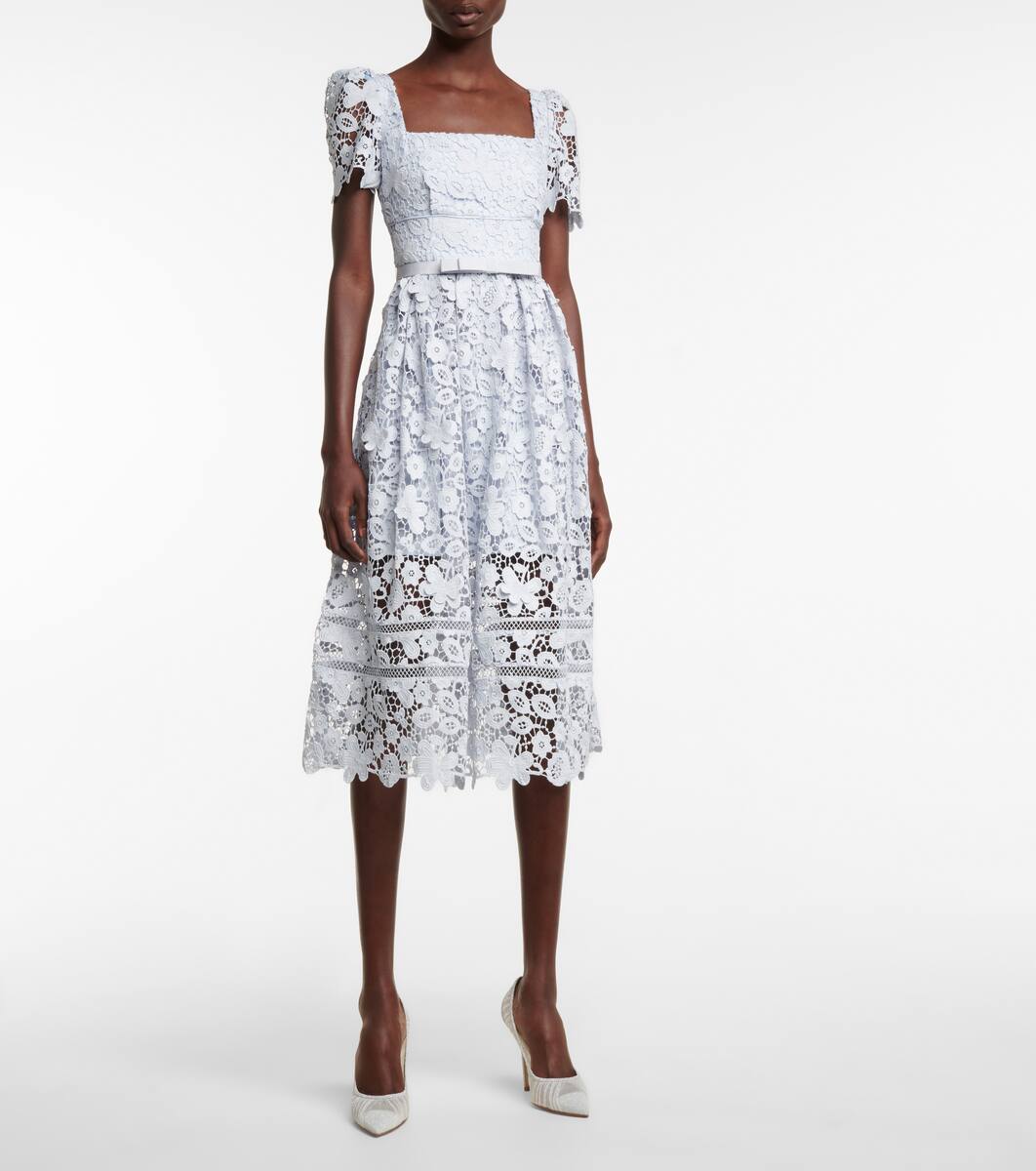 Guipure lace midi dress clearance