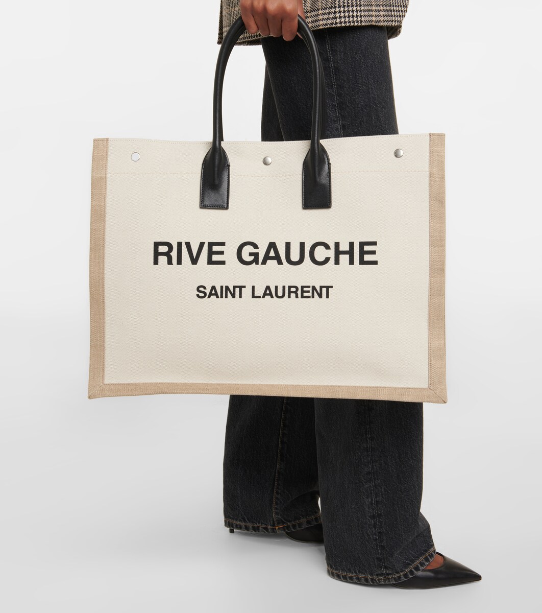 Saint Laurent - Tote Rive Gauche de lona | Mytheresa