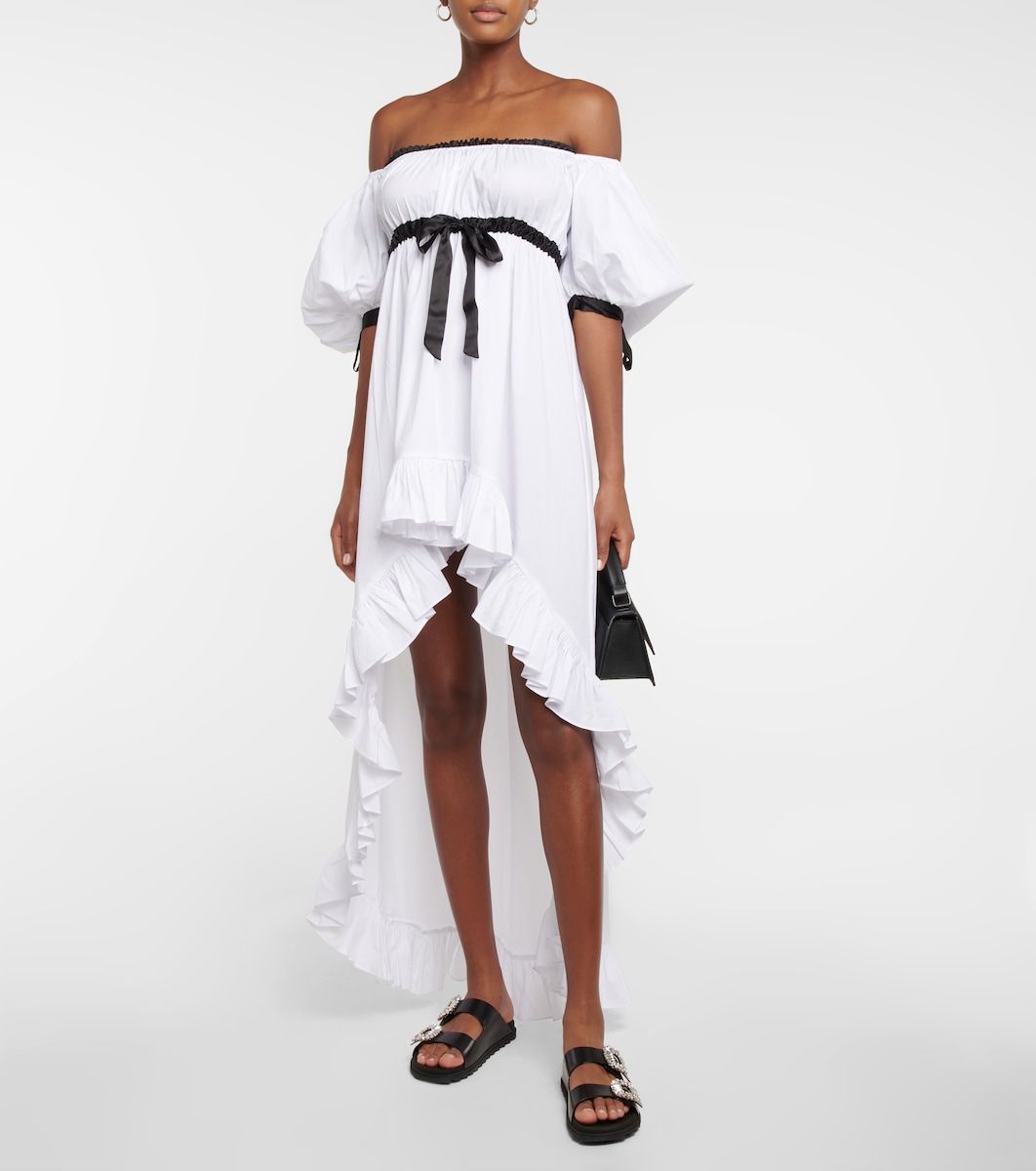 Analiese off-shoulder poplin dress 