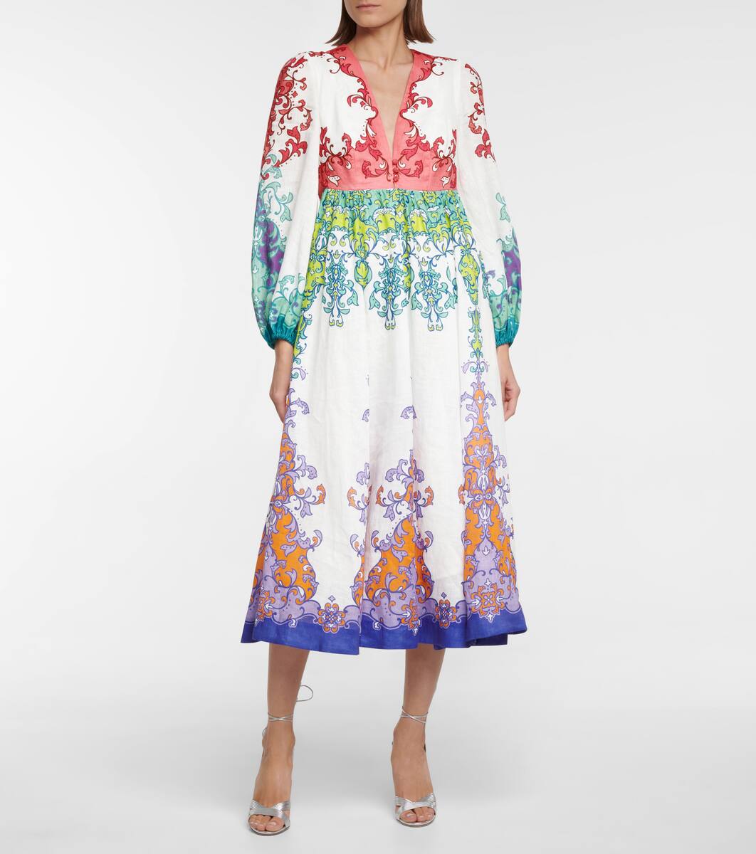 tanzine embroidered midi dress