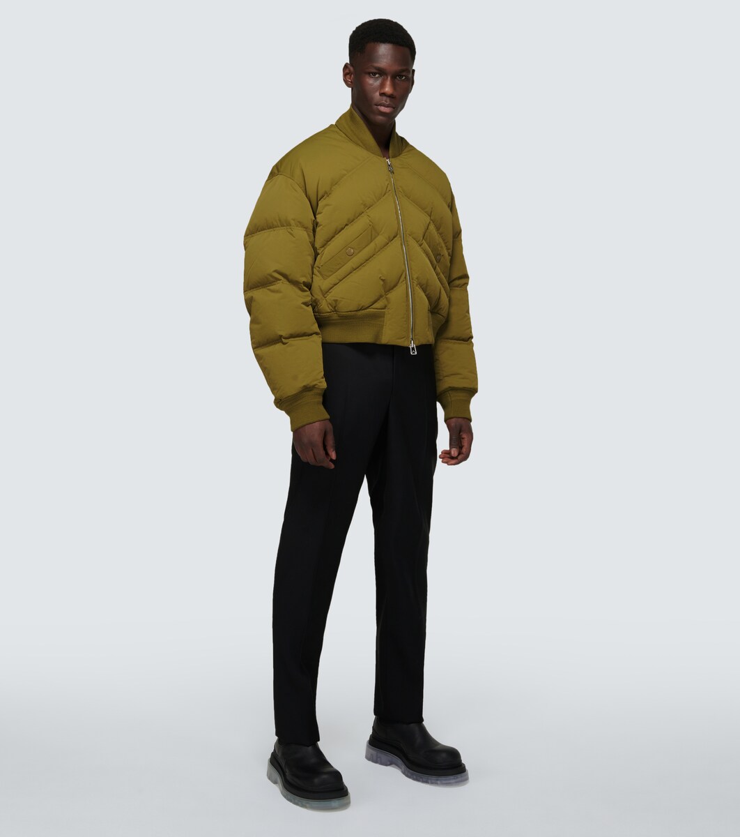 cropped bomber puffer jacket