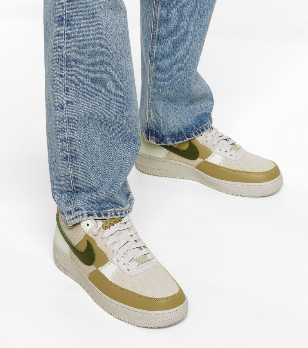Air Force 1 suede and leather sneakers 
