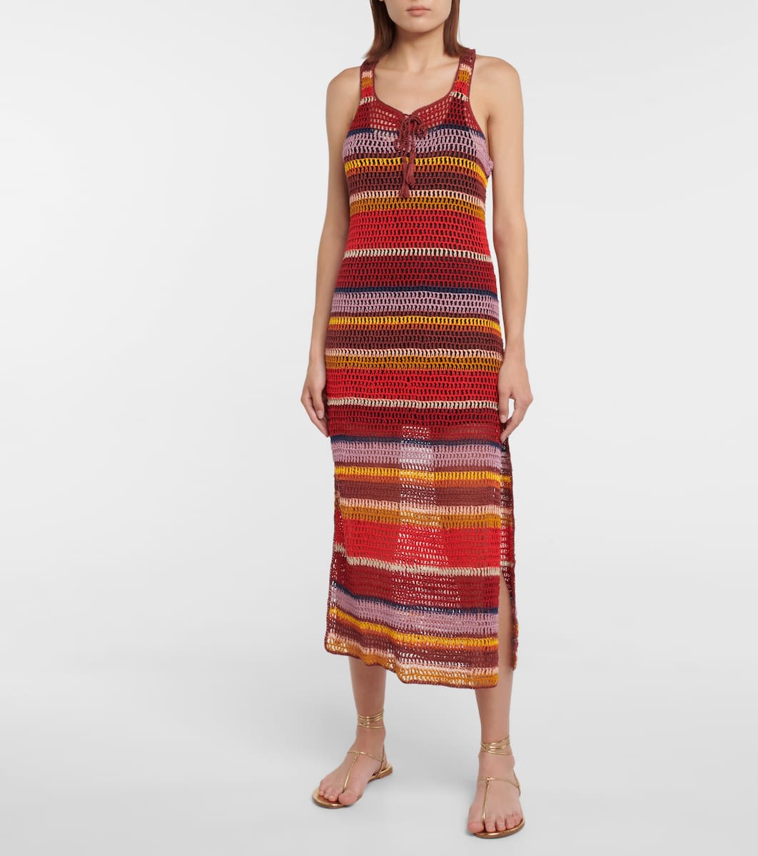 zara striped crochet dress