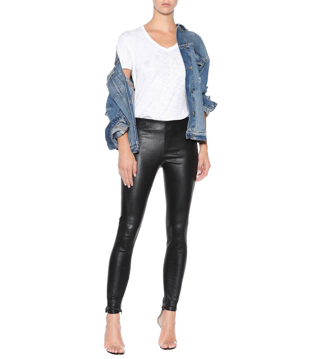 ralph lauren leather leggings
