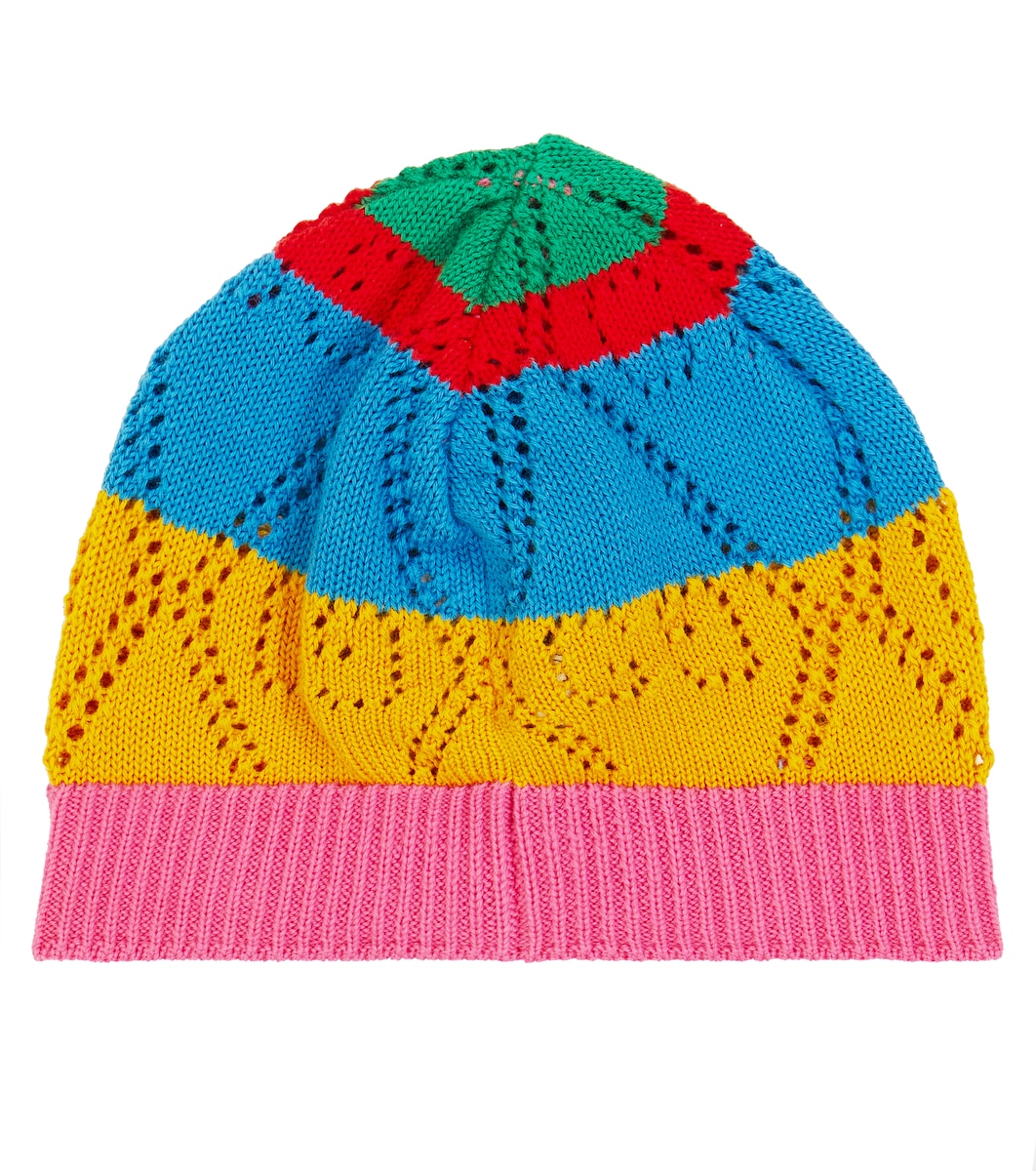 Gucci Kids - Baby striped cotton beanie 