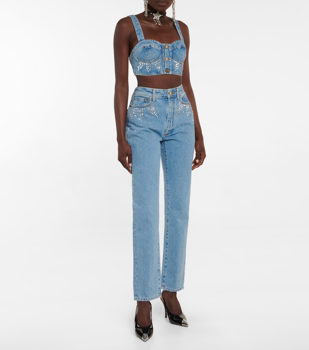 Alessandra Rich - Embellished denim 