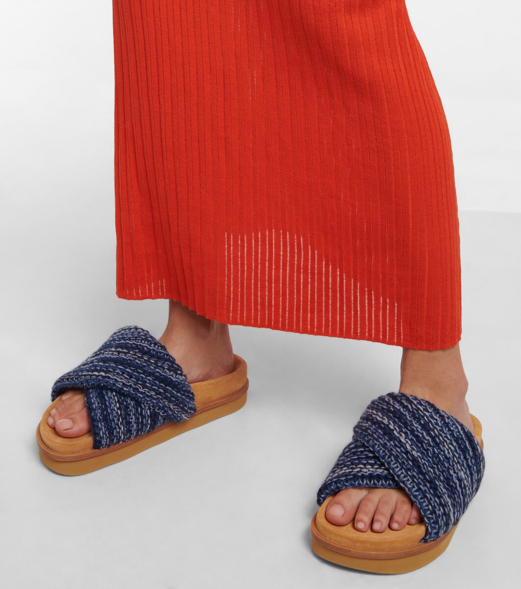 Chloé - Wavy knit slides | Mytheresa
