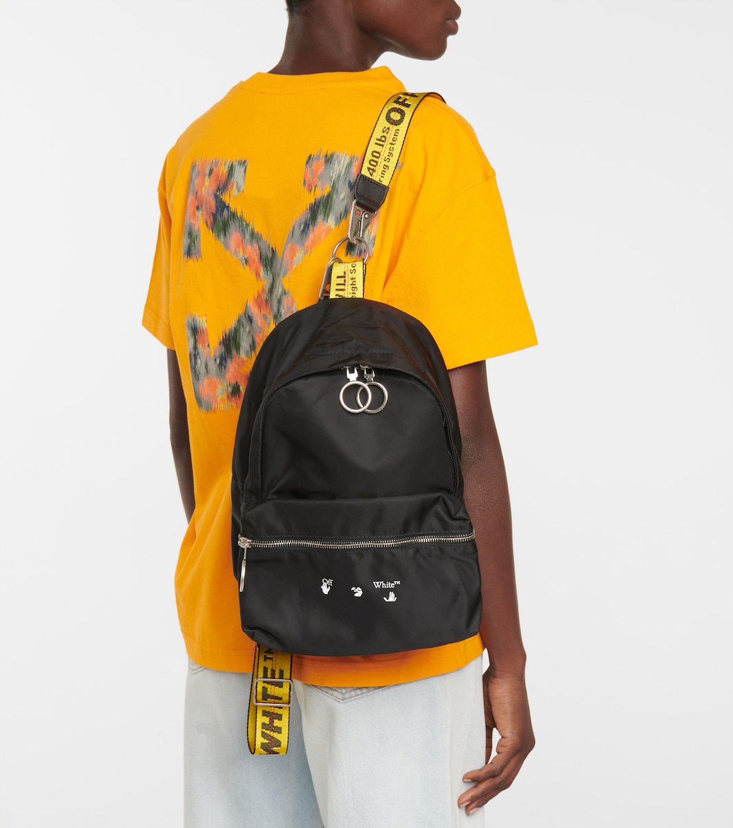 off white nylon backpack