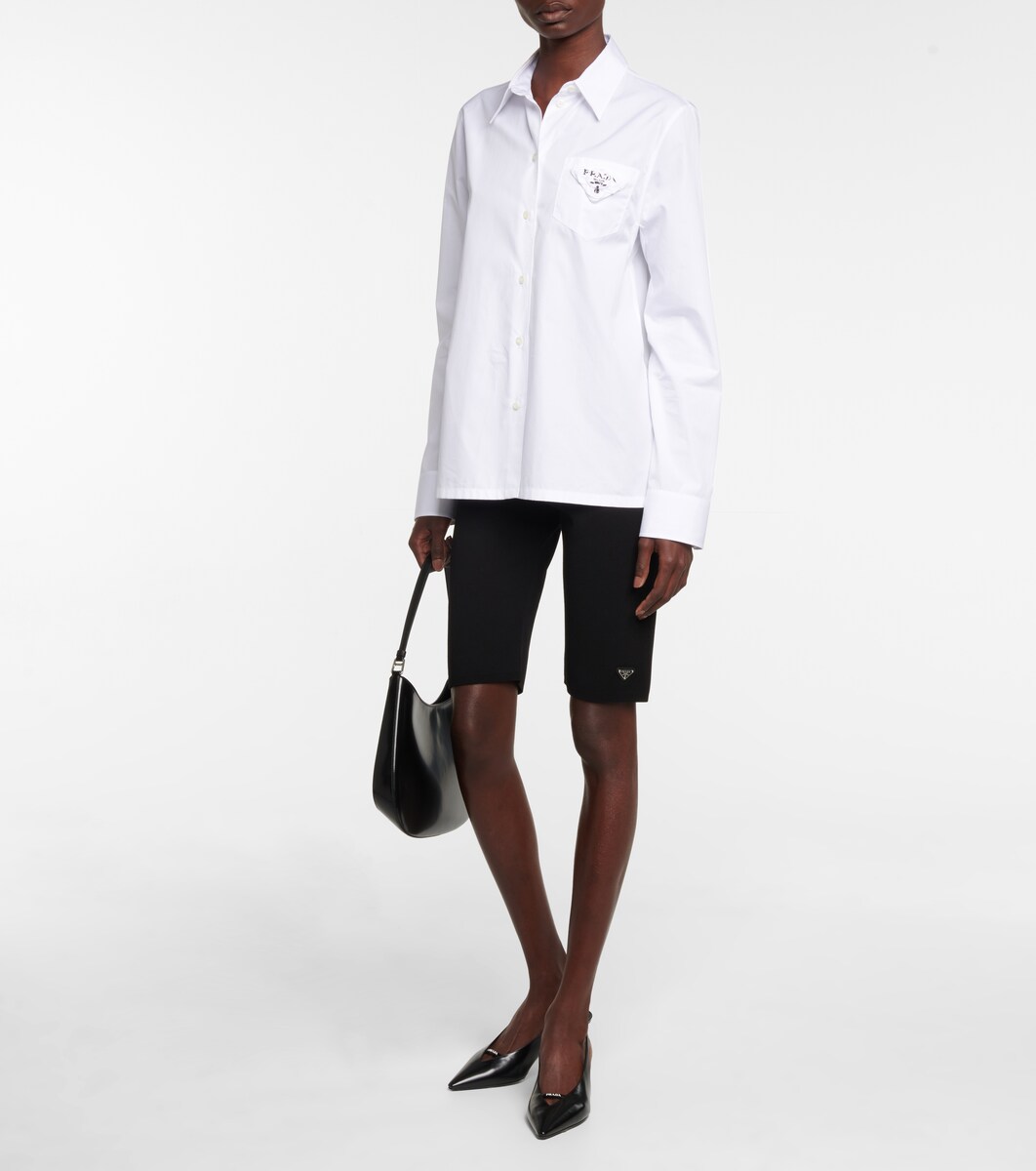 Prada - High-rise biker shorts | Mytheresa