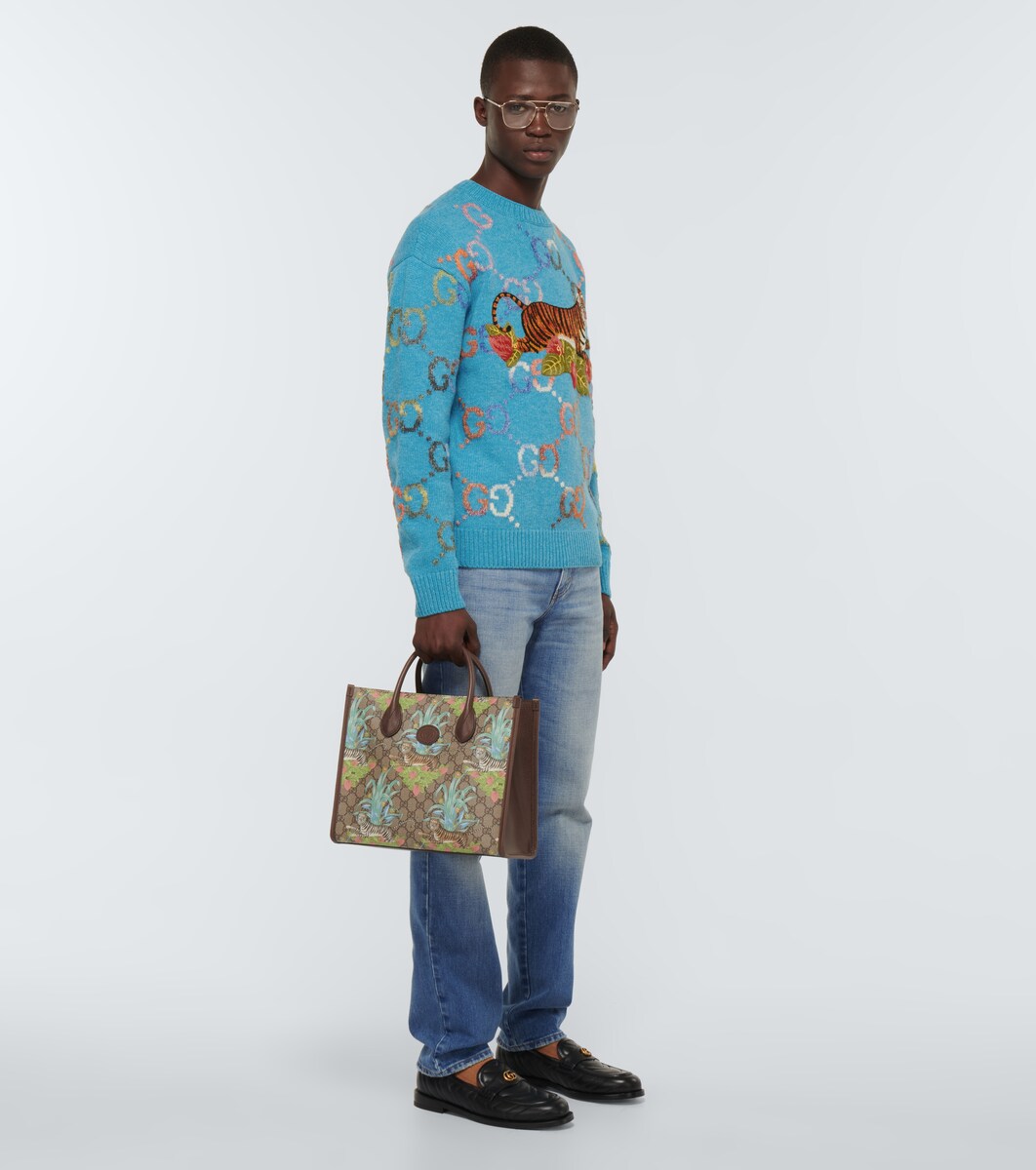 Gucci Jeans in Denim con Scritte 16cm donna - Glamood Outlet