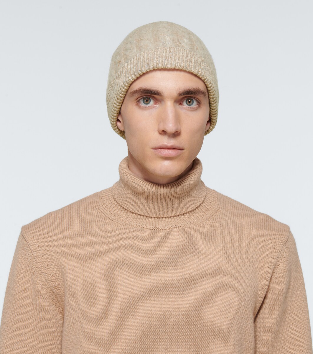 Cable-knit wool-blend beanie | Mytheresa