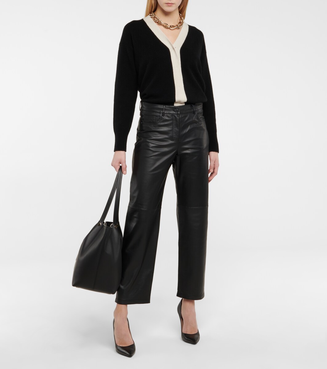 S Max Mara - Liana high-rise leather 