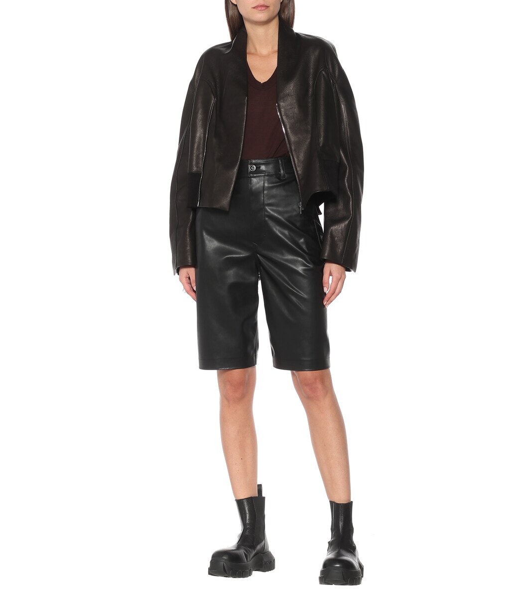 Drkshdw Faux Leather Shorts | Rick 
