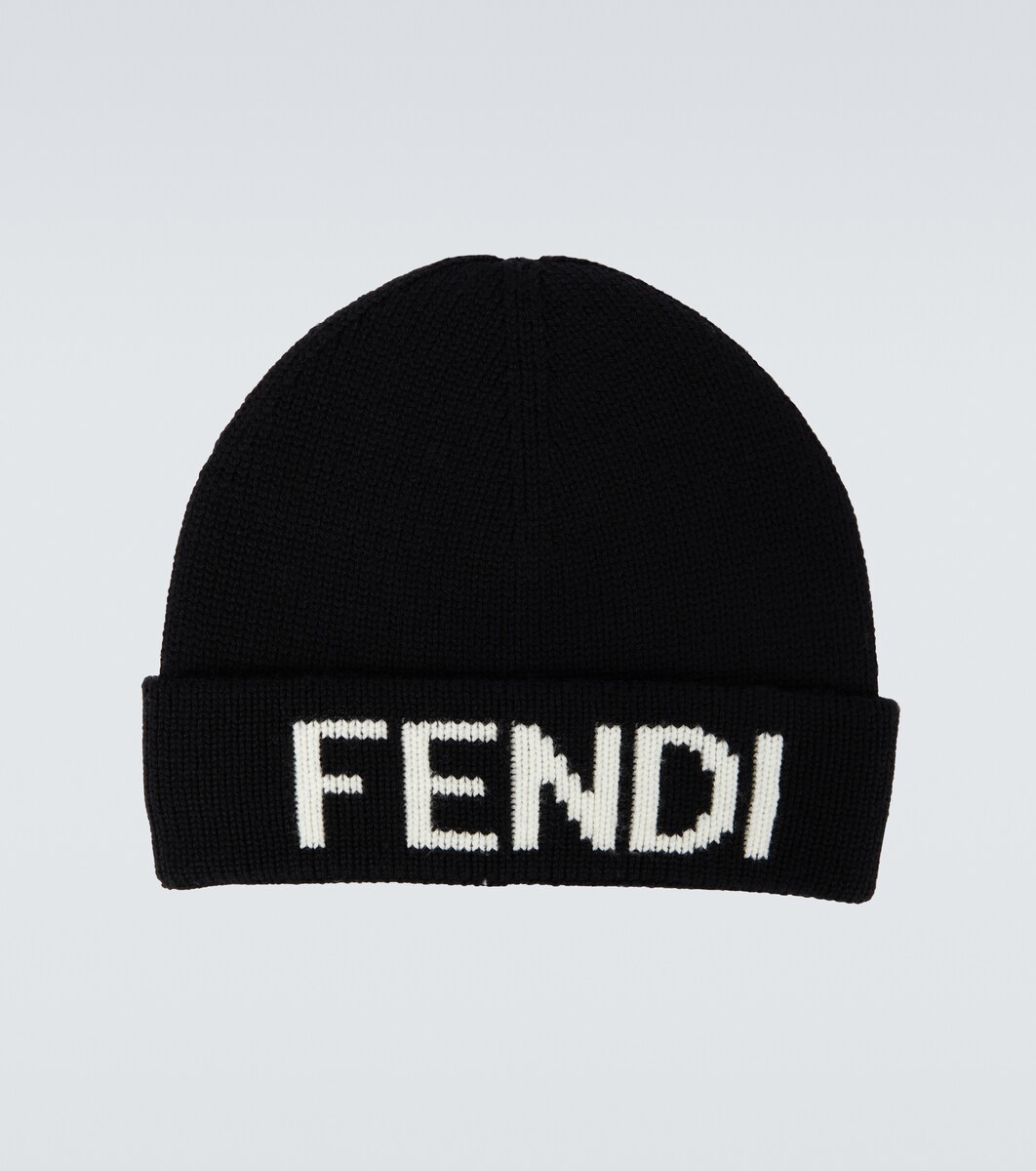 Fendi - Logo wool beanie | Mytheresa