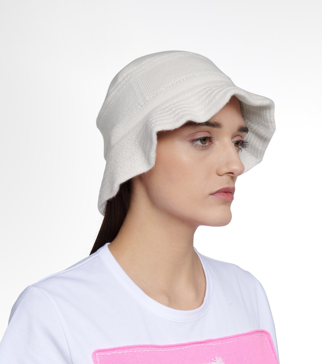 Barrie - Cashmere and cotton bucket hat 