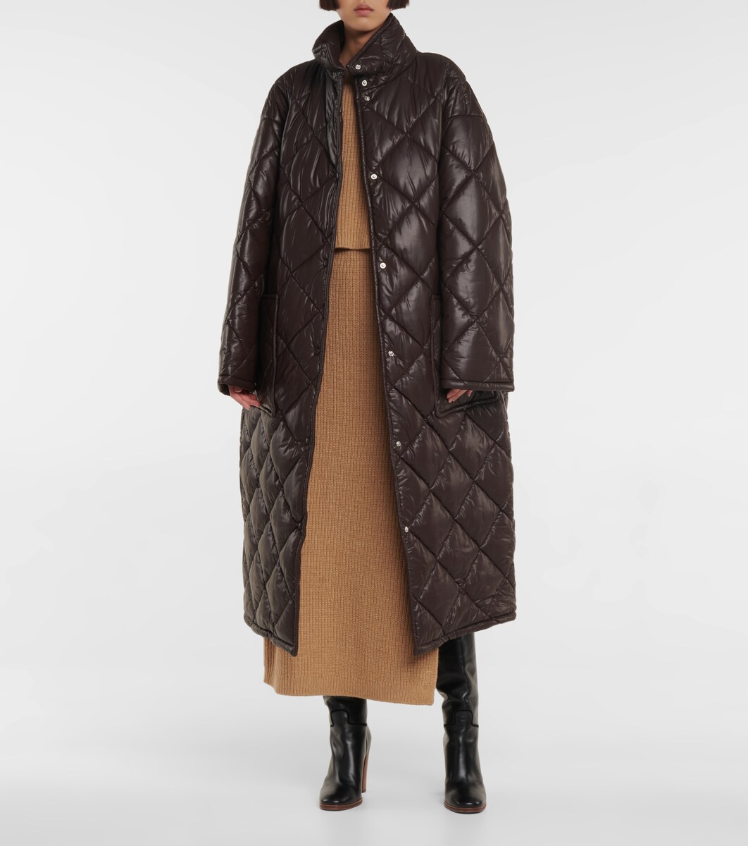 Stand Studio - Sage faux leather puffer 
