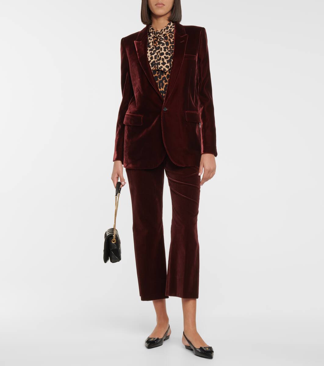 Saint laurent velvet blazer clearance