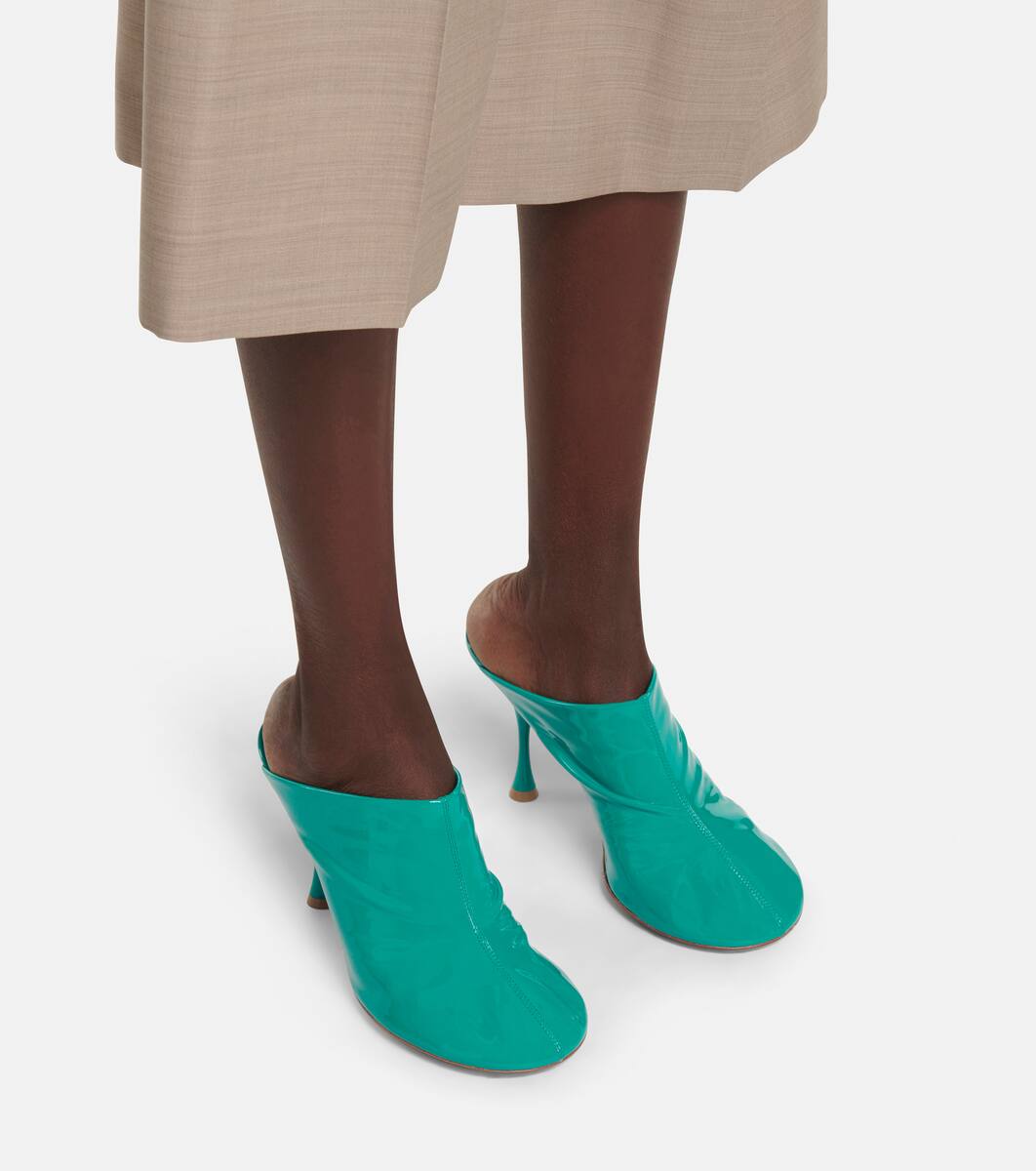 Dot Sock patent leather mules Dot Sock patent leather mules