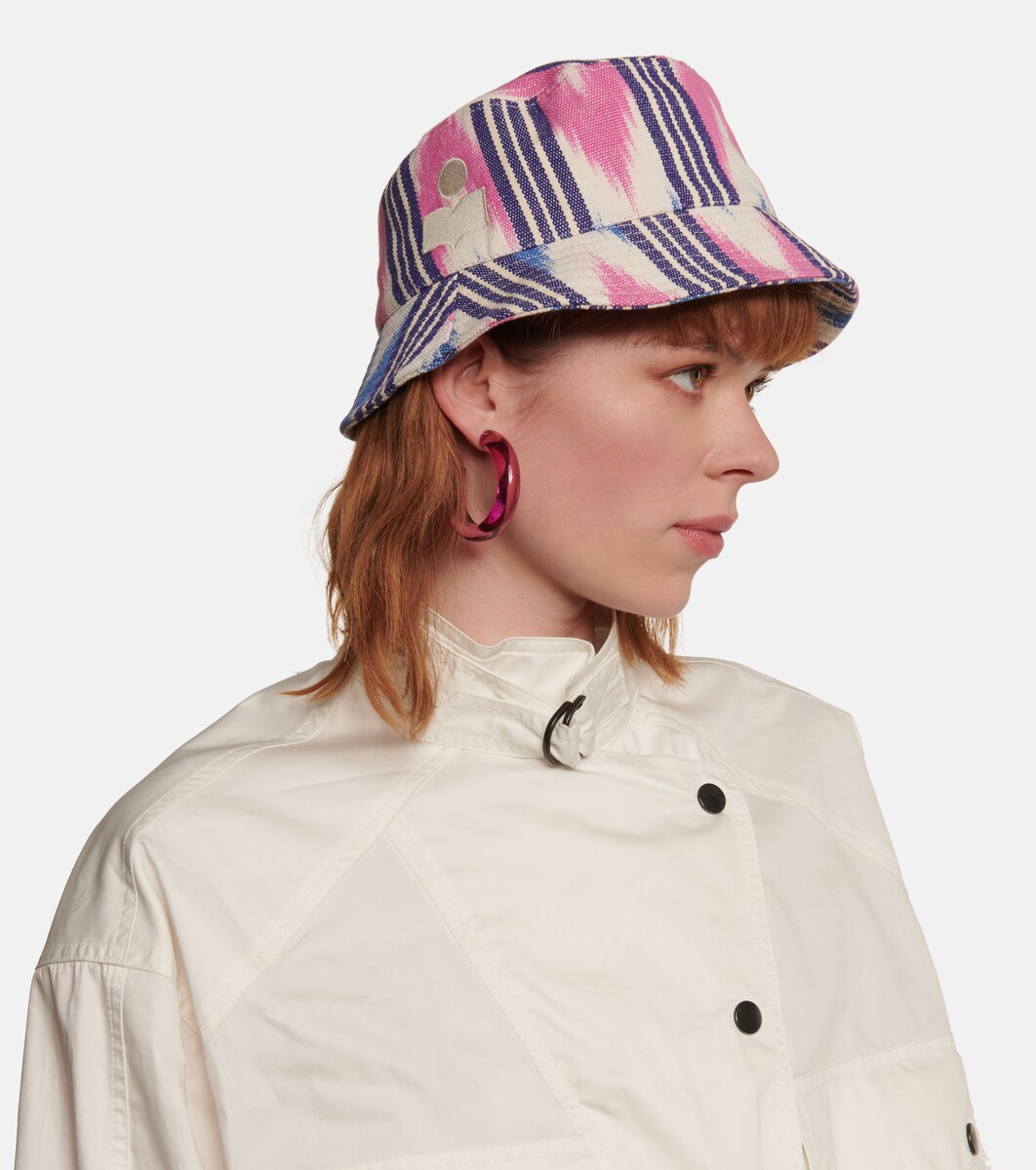 Haley printed cotton bucket hat 