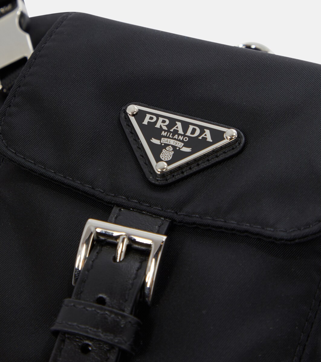prada silver backpack