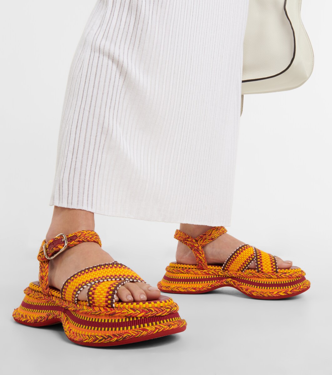 Chloé - Meril woven platform sandals | Mytheresa
