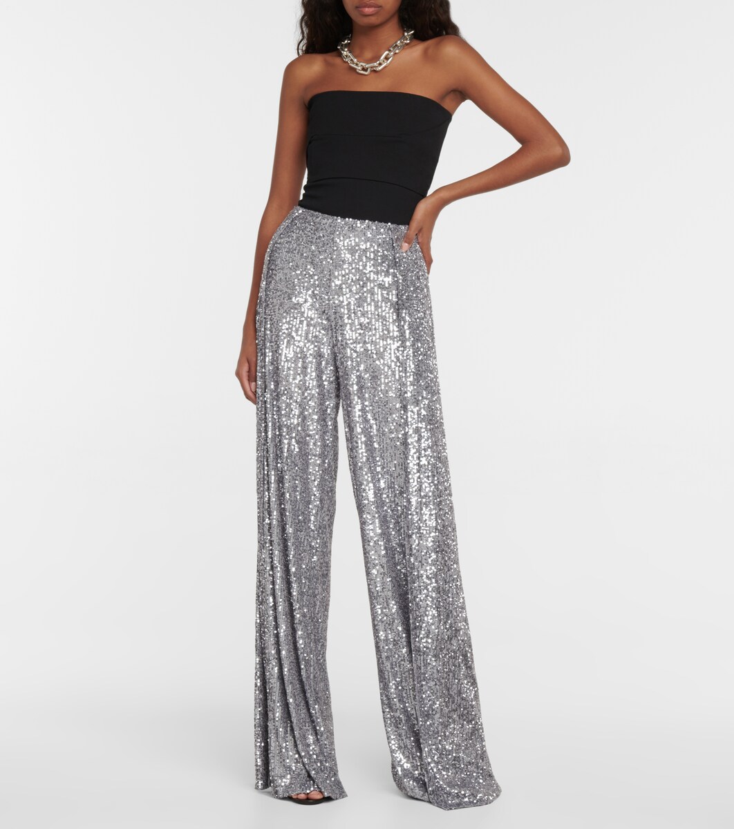 Tom Ford - Sequined high-rise wide-leg 