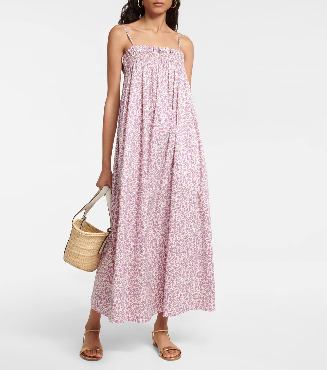Apricot constellation tiered skirt dress clearance