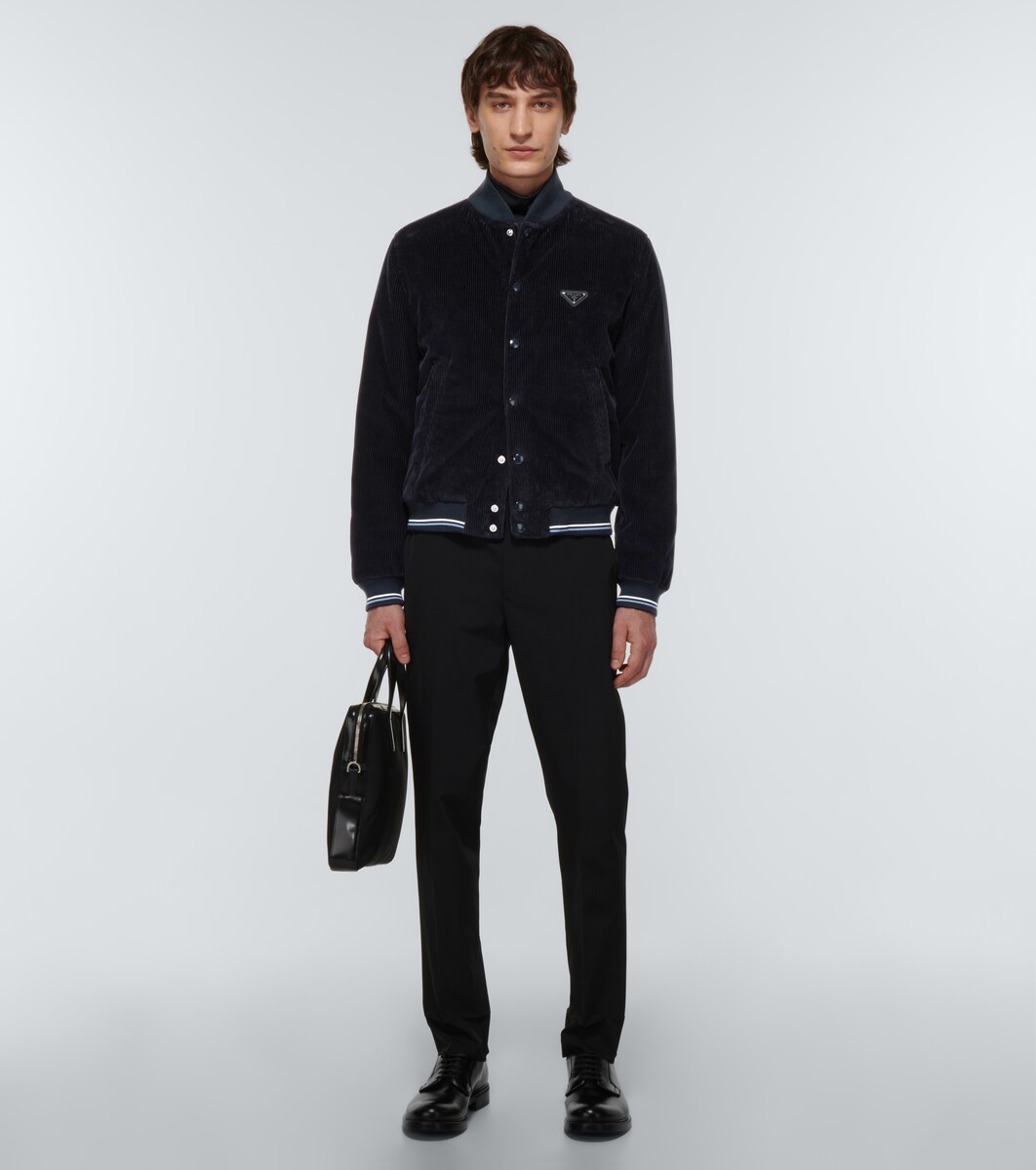 Prada - Corduroy bomber jacket | Mytheresa