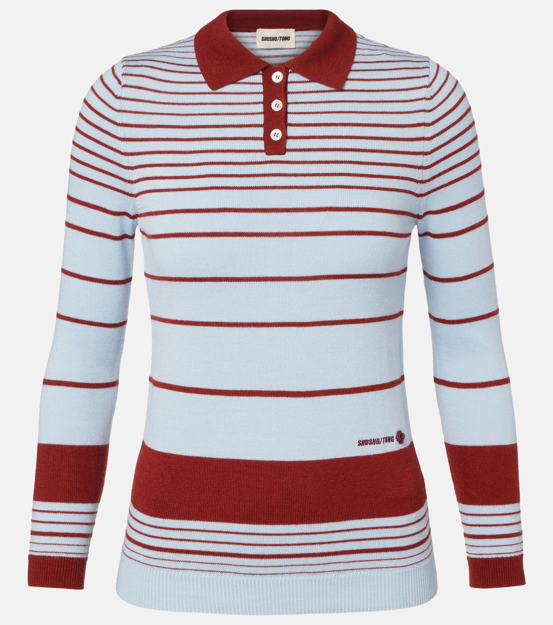 Shushu/Tong Striped polo sweater