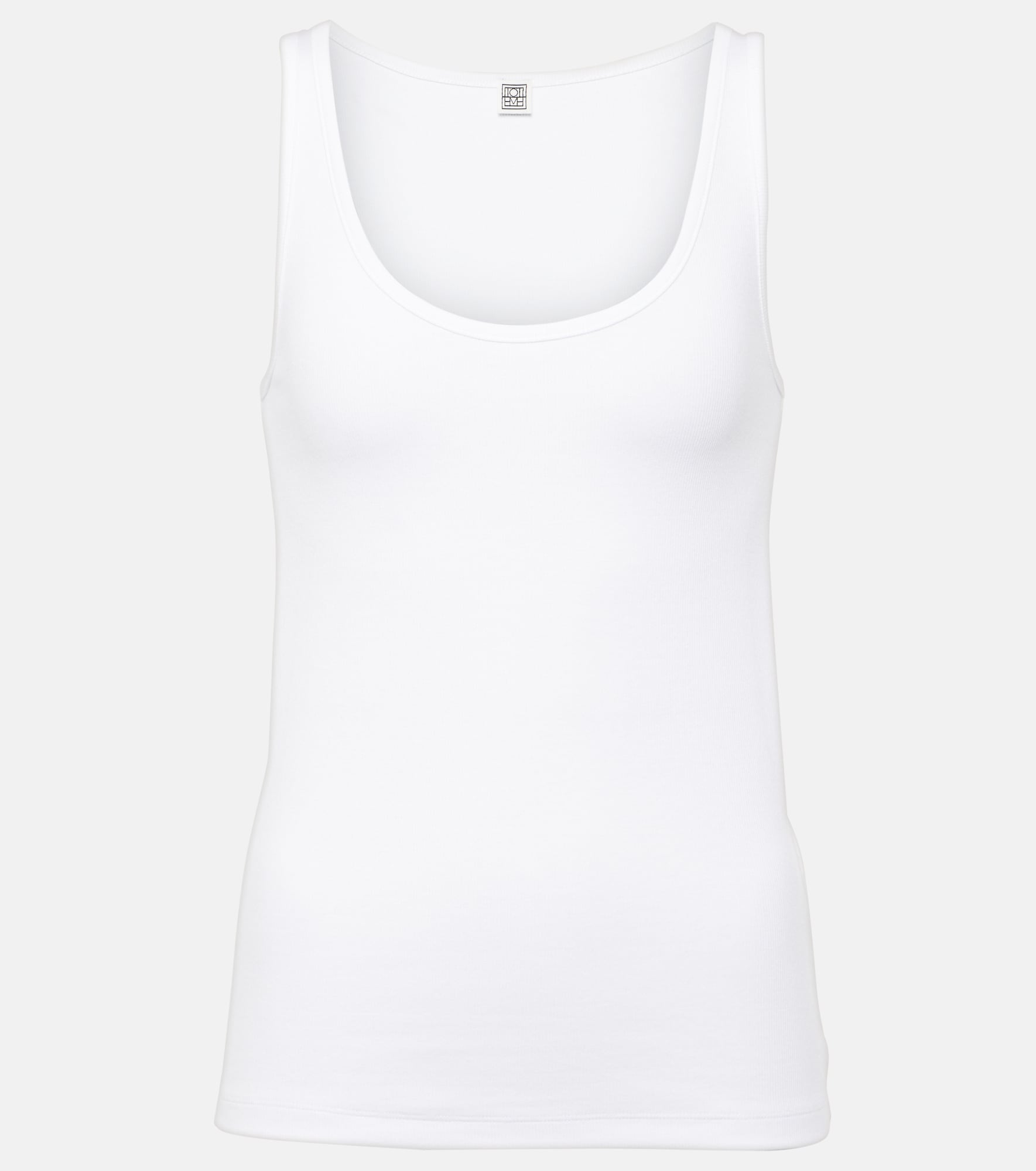 Toteme Ribbed-knit cotton-blend jersey tank top
