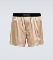 Logo silk boxer shorts | Tom Ford