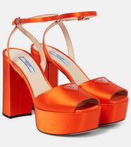 Satin platform sandals | Prada