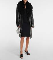 Shearling-trimmed leather coat | Dodo Bar Or