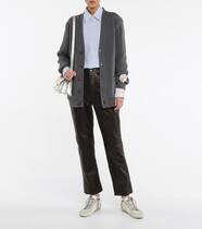 High-rise leather flared pants | Golden Goose