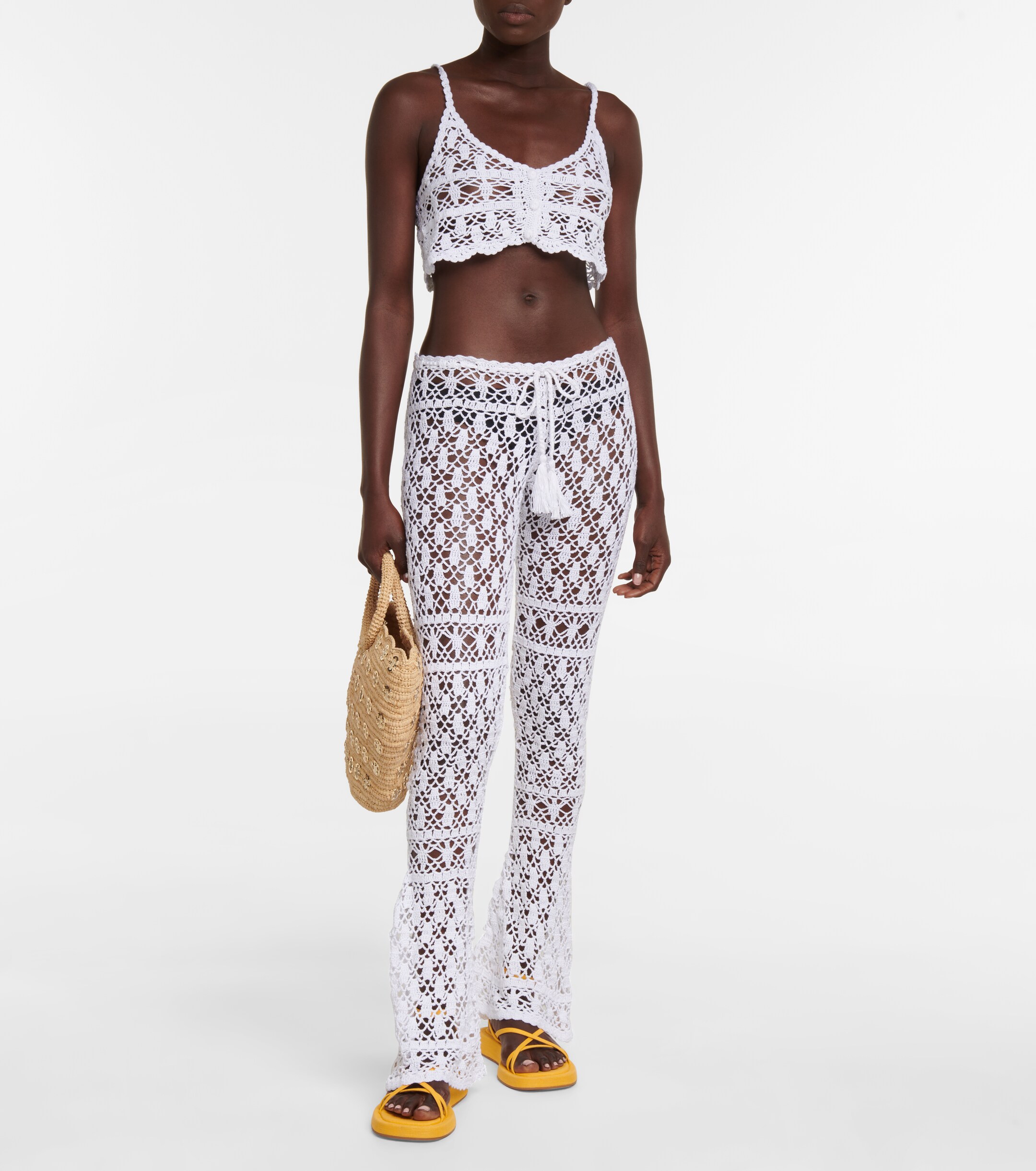 Anna Kosturova Anna Kosturova Bianca crochet crop top