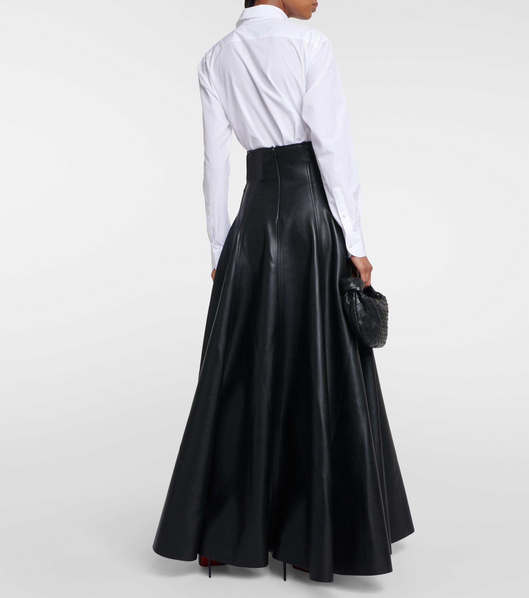 Norma Kamali Grace flared maxi skirt