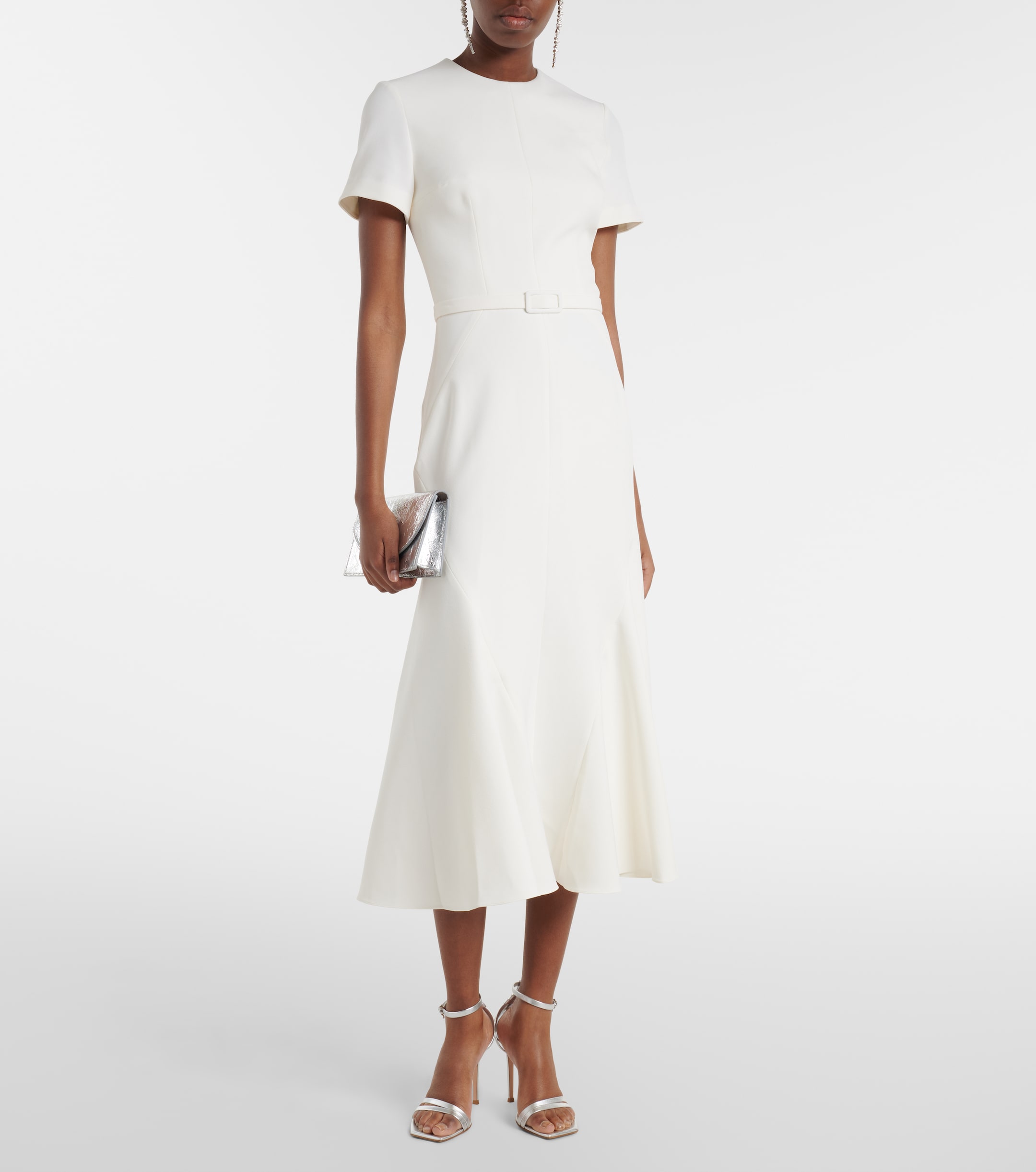Safiyaa - Luisa belted crpe midi dress | Plush