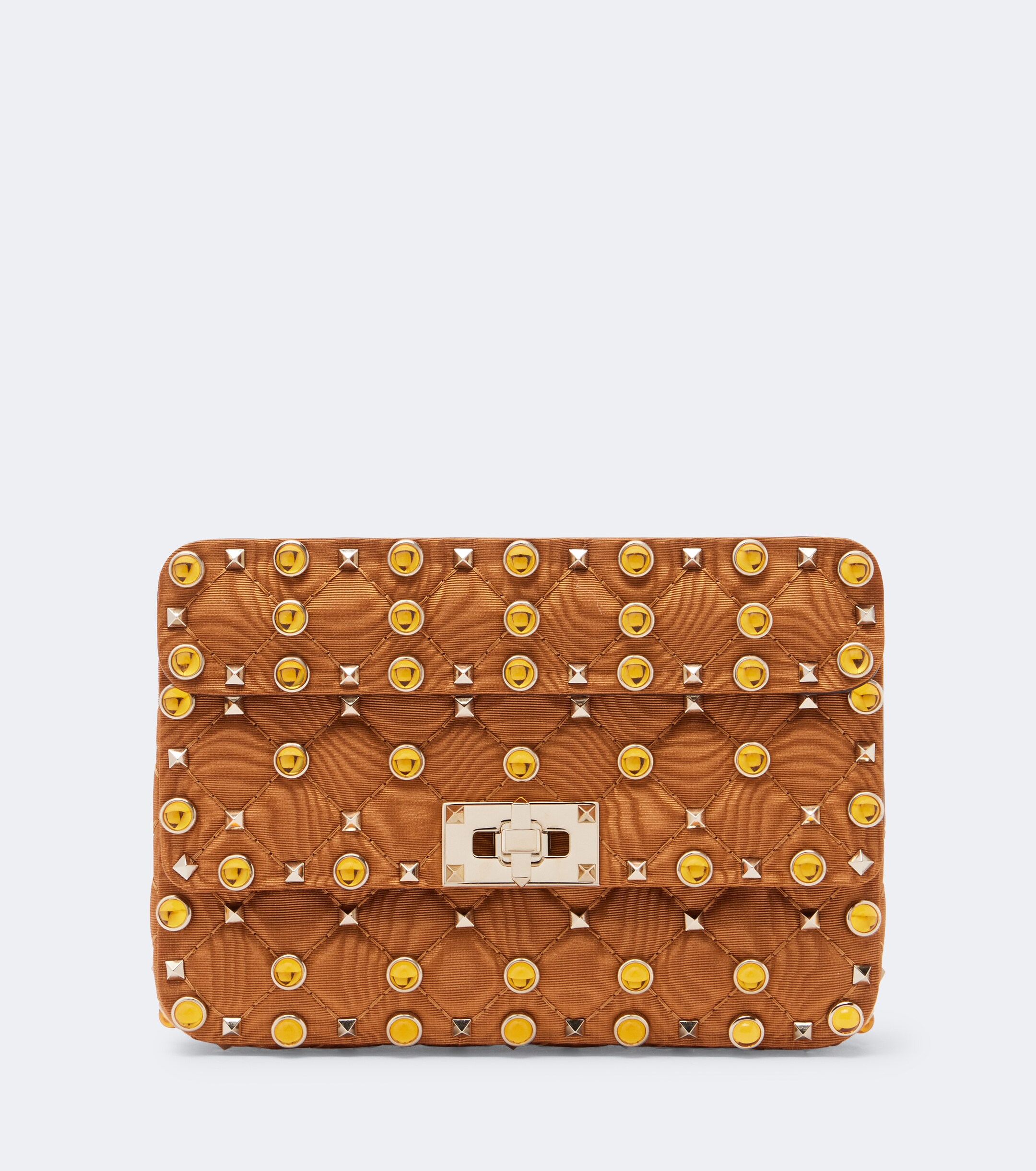 Valentino Garavani Rockstud Spike Small moiré top-handle bag