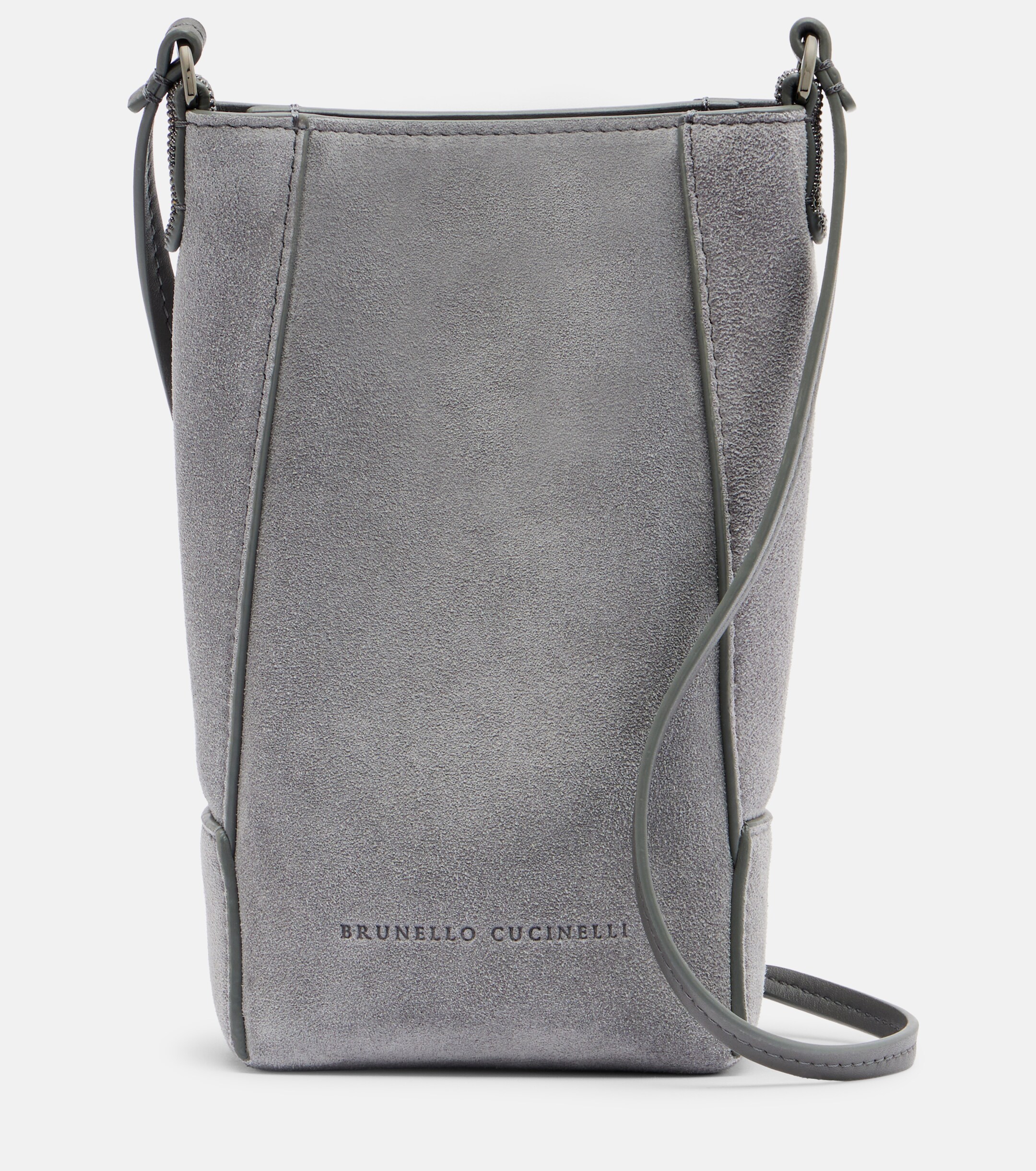 Brunello Cucinelli Monili suede crossbody bag