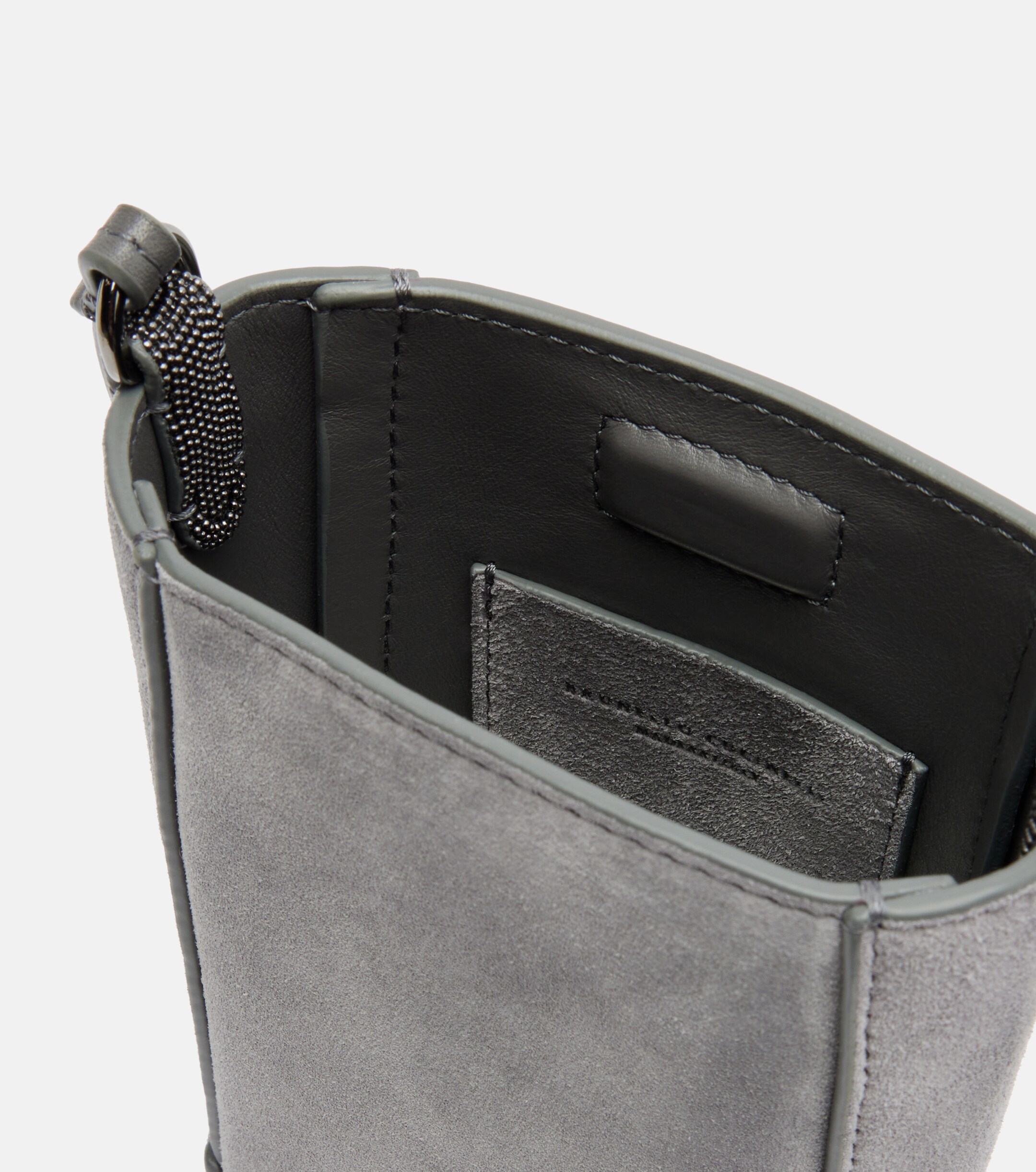 Brunello Cucinelli Monili suede crossbody bag